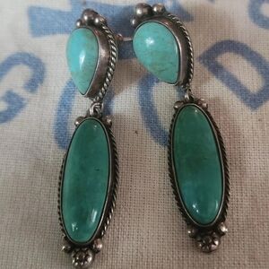 Turquoise and Sterling Silver Earrings